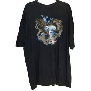 Colonial Harley Davidson Eagle Prince George VA Black Graphic Size 3XL NWT